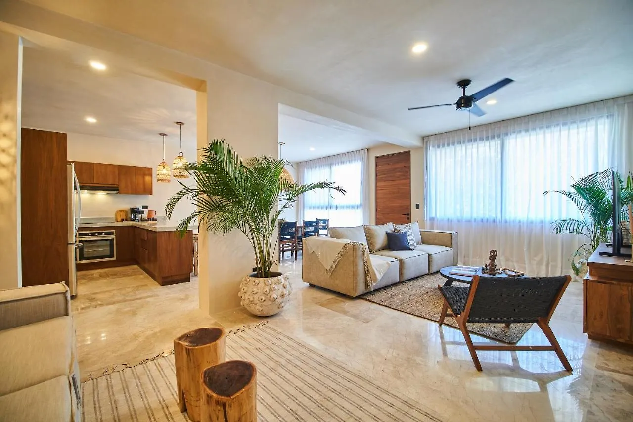 Fancy Tropical Apartment Cozy Private Balcony With Plunge Pool Premium Location In Тулум